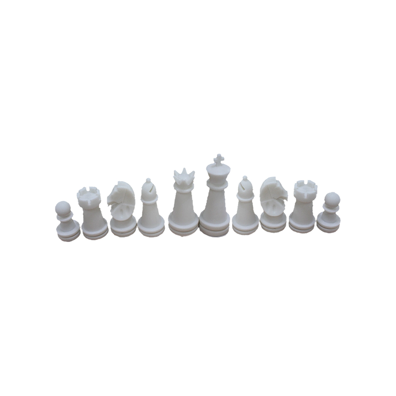 Klassieke witte houten Staunton-schaakstukken
