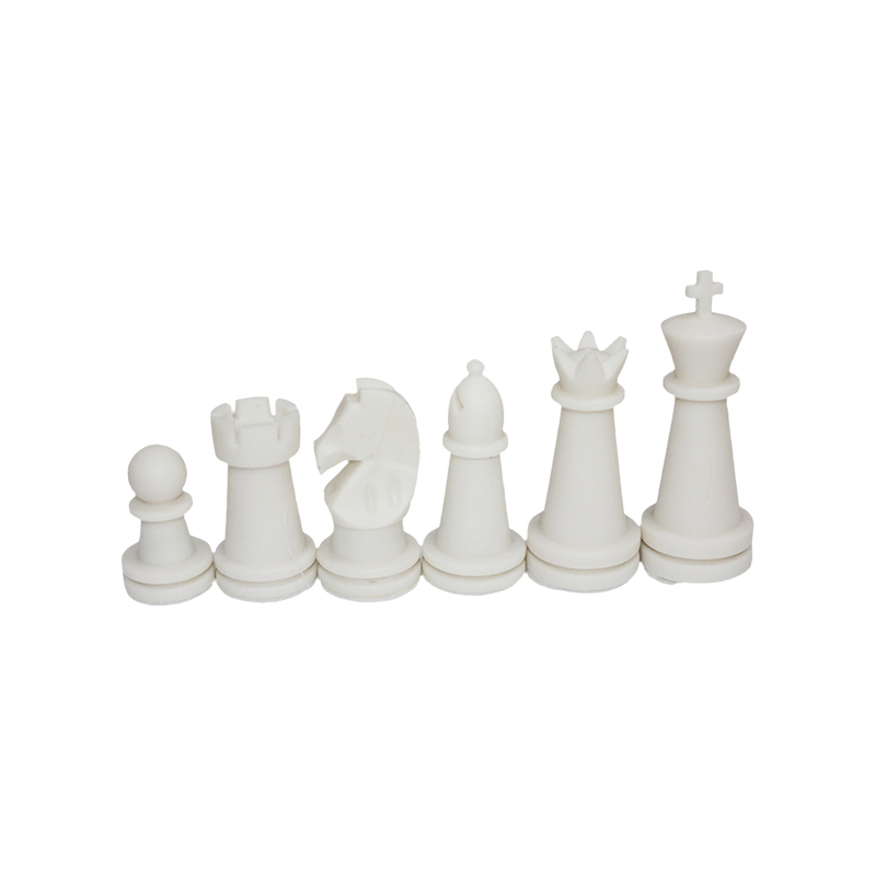 Klassieke witte houten Staunton-schaakstukken