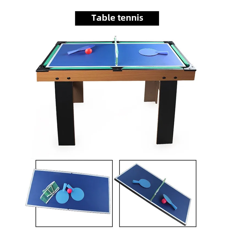 4-in-1 multigametafel met tafelvoetbal, airhockey, tafeltennis en pool