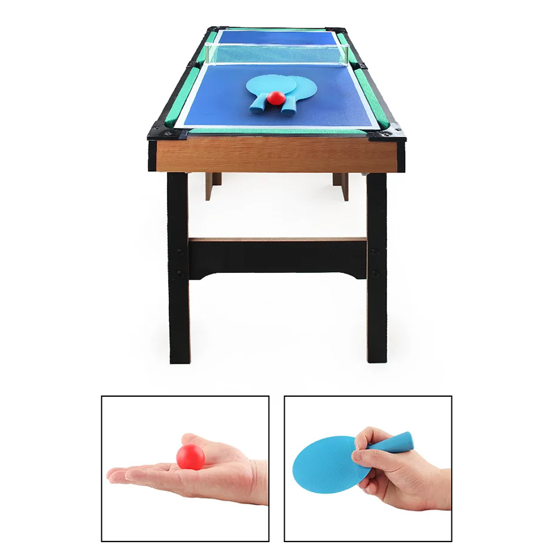 4-in-1 multigametafel met tafelvoetbal, airhockey, tafeltennis en pool