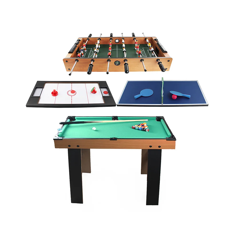 4-in-1 multigametafel met tafelvoetbal, airhockey, tafeltennis en pool