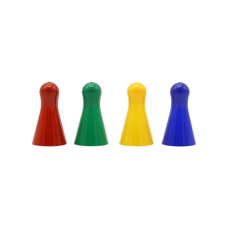 Veelkleurige kunststof Ludo-pionnen