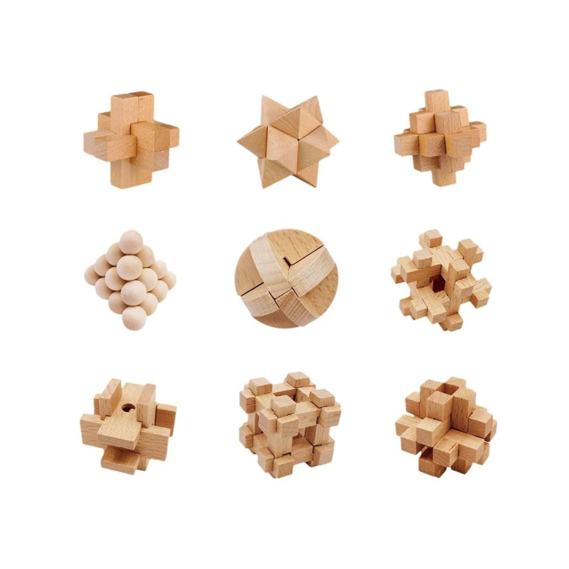 12-delig houten Kongming-slot
