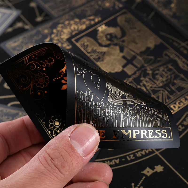 Zwarte PVC klassieke tarotkaarten