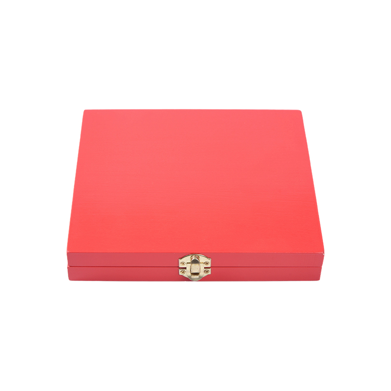 Draagbare Redwood Box dubbele spelset (Domino & Poker)