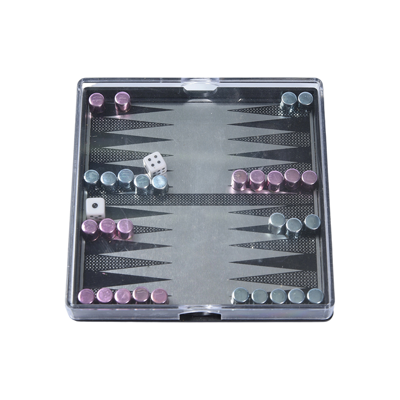 Draagbare magnetische backgammonset
