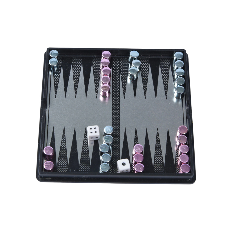 Draagbare magnetische backgammonset