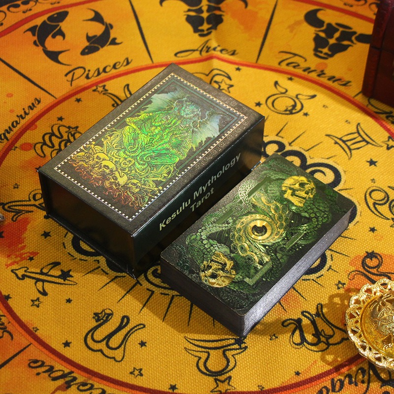 Mystieke groene en gouden editie - Kesulu mythologie tarotkaarten