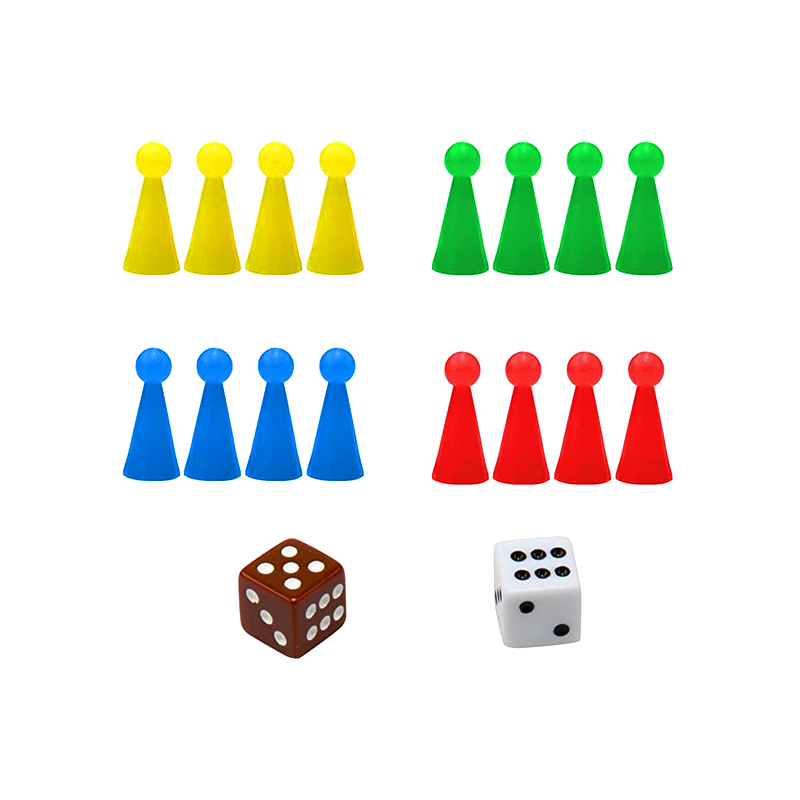 Draagbaar magnetisch bordspel met dobbelstenen en stukken Klassieke Ludo-spelset