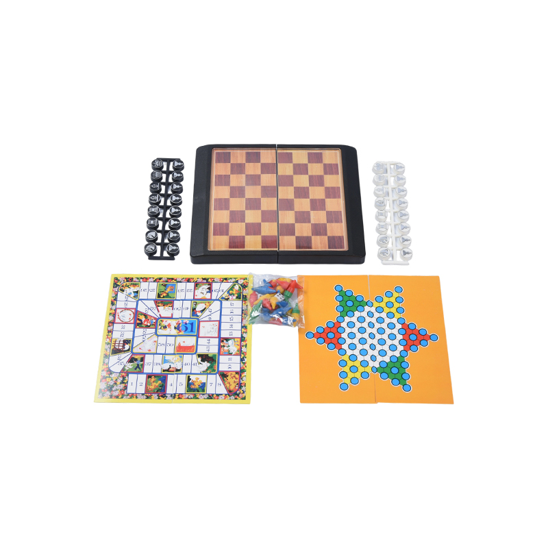 Draagbare case 6-in-1 magnetische bordspelset