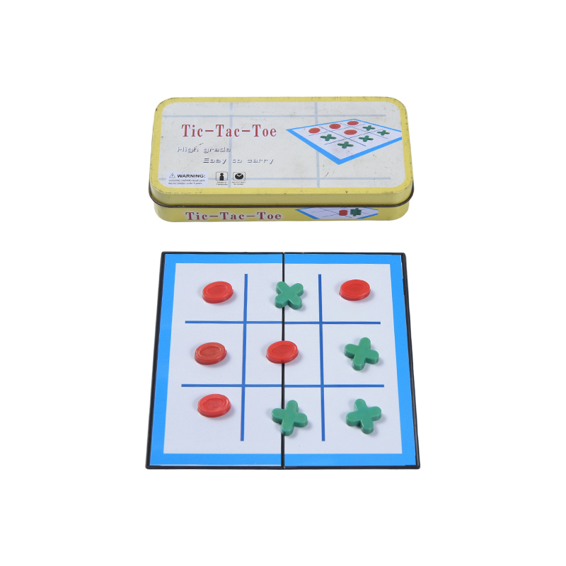 Draagbaar boter-kaas-en-eieren-spel van geel metaal