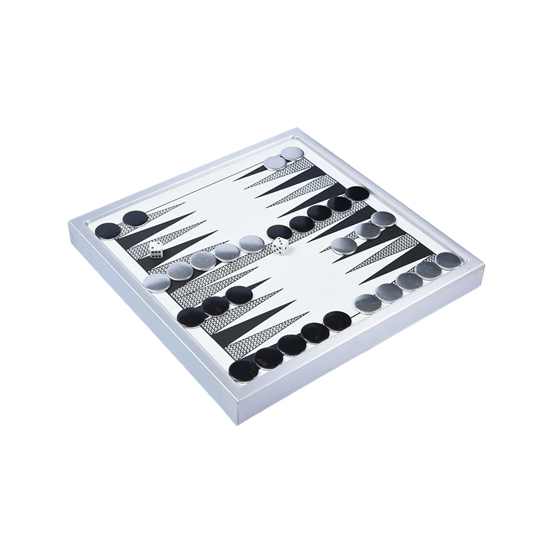 Premium aluminium backgammonset - moderne tafelversie