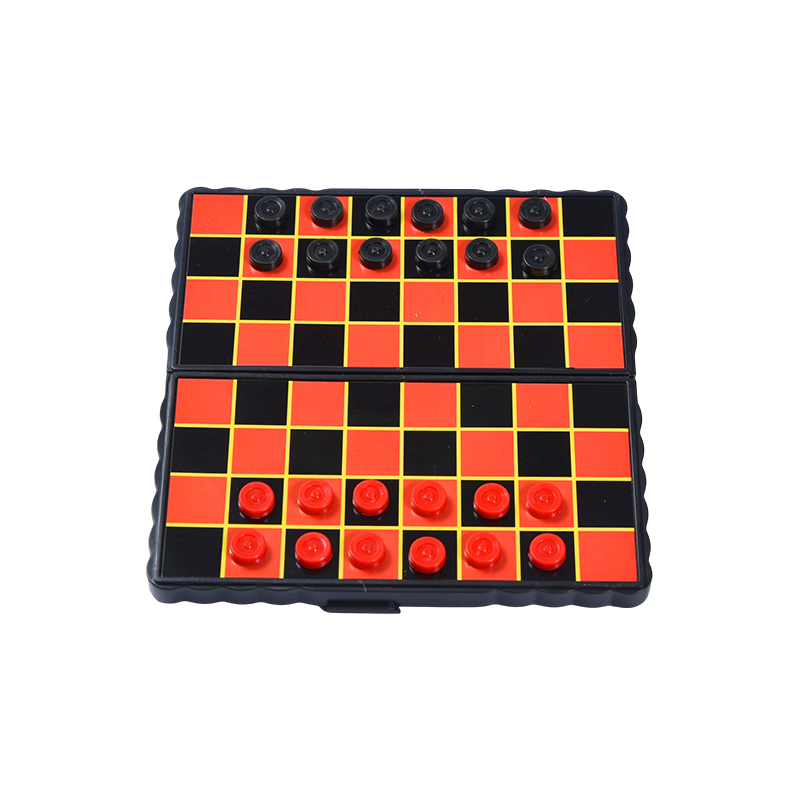 Compact Travel Edition magnetisch opvouwbaar damspel