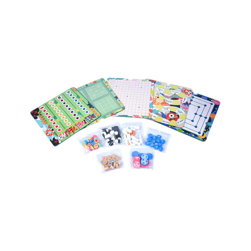 Klassieke familie-entertainmentcollectie Houten bordspelset met meerdere spellen