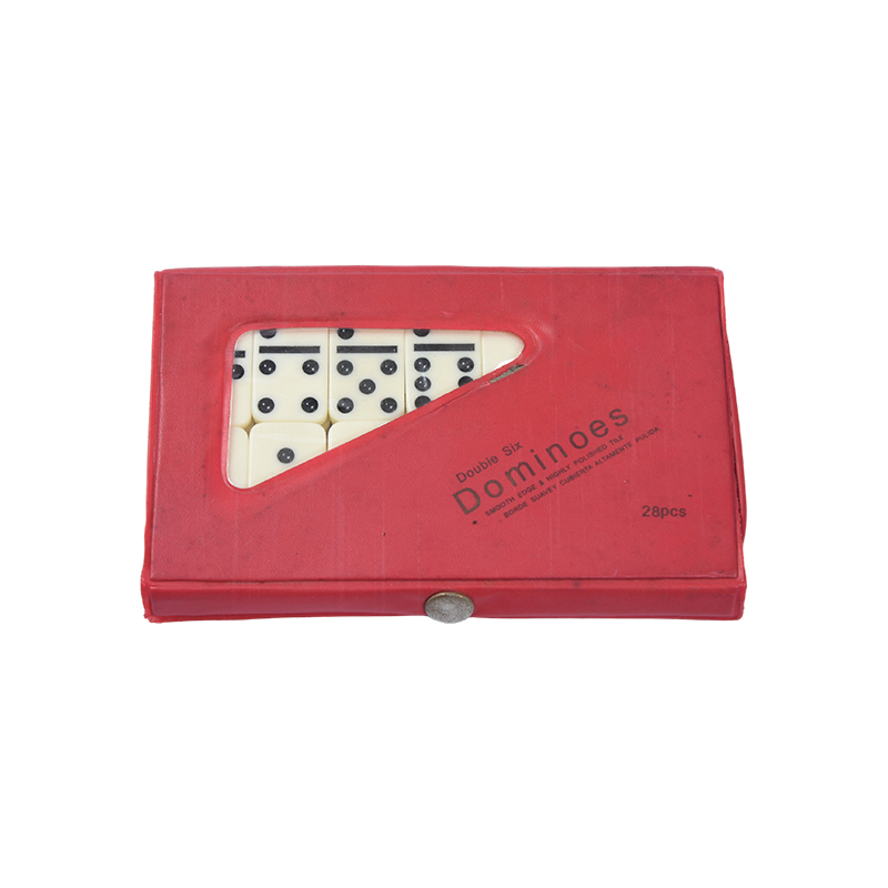 Klassiek tegelspel voor onderweg - Compacte plastic dominoset met draagbare tas