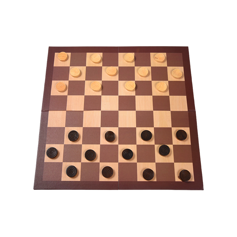 Houten dambordspel – Klassiek strategiespel met twee verpakkingsopties