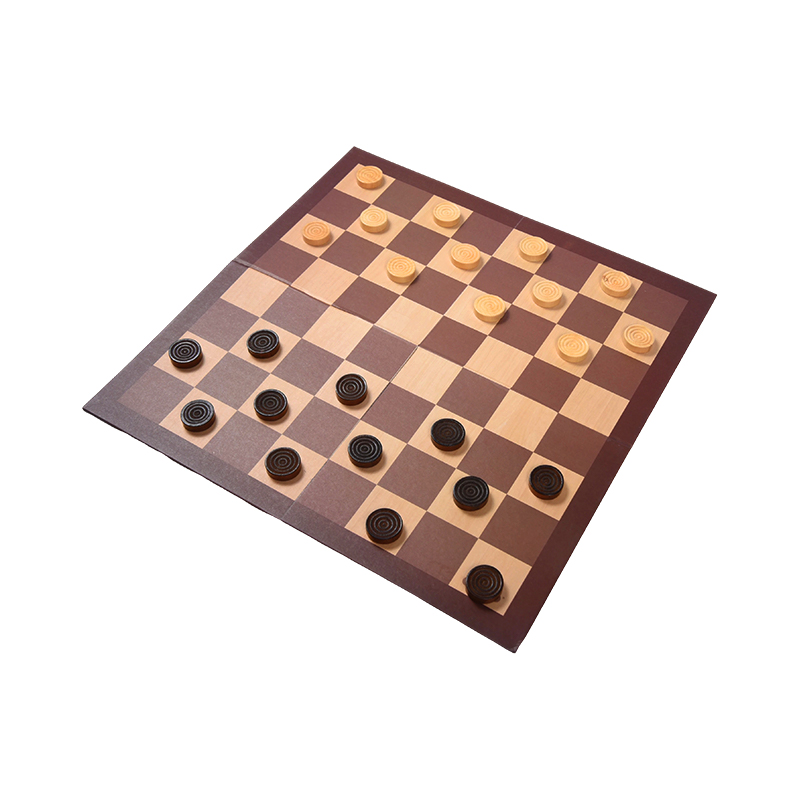 Houten dambordspel – Klassiek strategiespel met twee verpakkingsopties