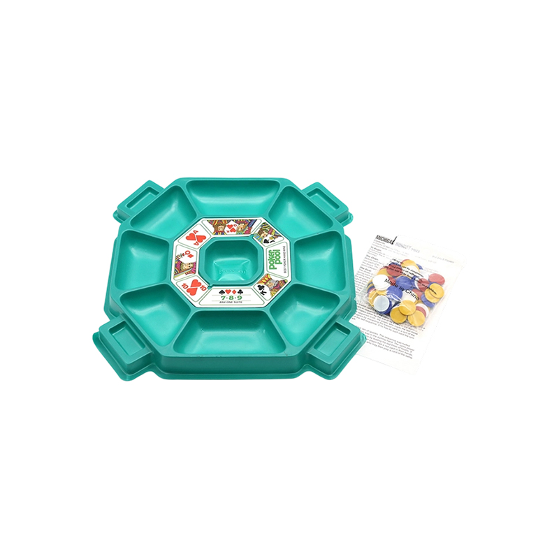 Klassieke pokerchiptray en tokenset