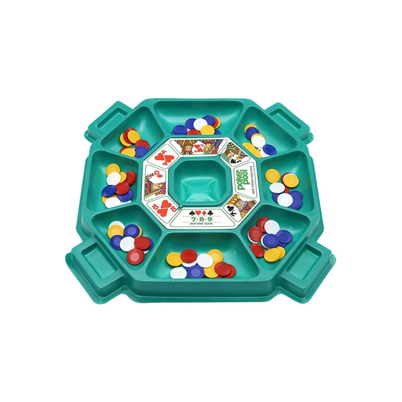 Klassieke pokerchiptray en tokenset