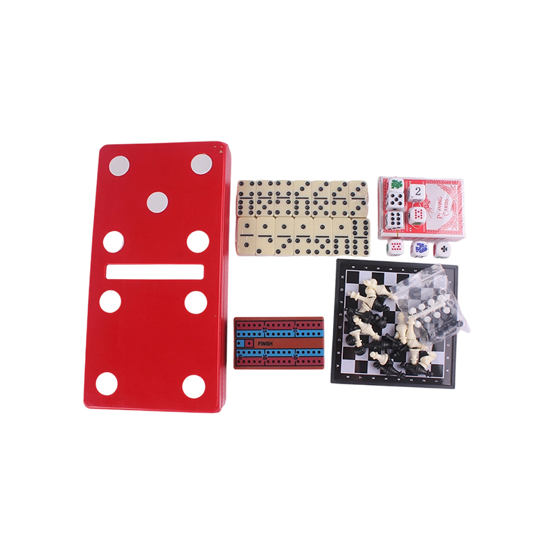 Red Polka-Dot Edition - Klassieke comboset voor dominostenen en cribbage