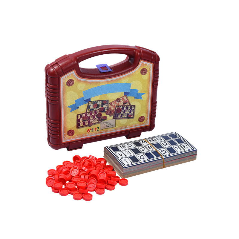 Bingospelset met draagtas – compleet met kaarten, tokens en etui