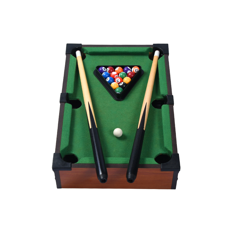 Mini Desktop Pooltafel - Compacte biljartset met driehoekig rek, keuen en ballen