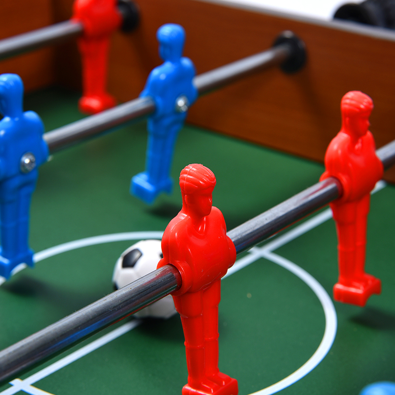 Klassieke houten tafelvoetbaltafel - Compact desktopspel met levendige spelers en scoretrackers