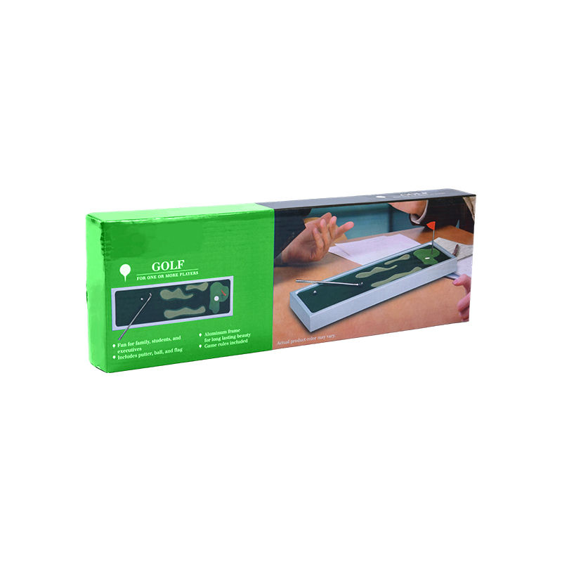 Draagbaar indoor golfspel met aluminium frame Desktop Minigolf putting green