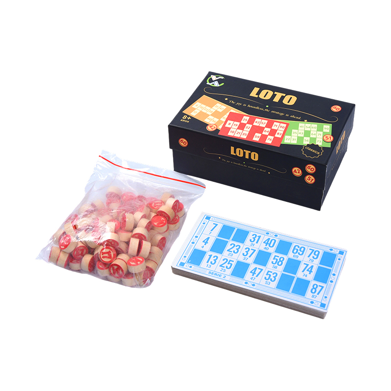LOTO-spelset (bingostijl) – Compleet met tokens, kaarten en opbergdoos